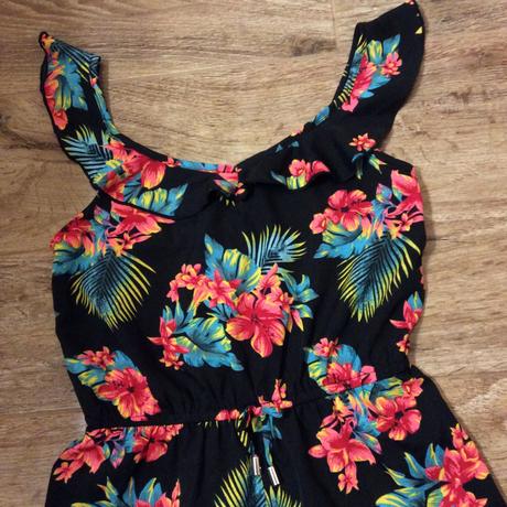 Lehoučký letní květinkový overal, primark,146
