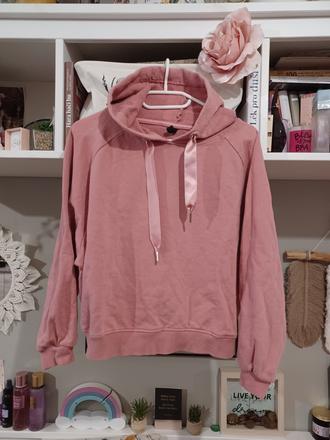 Starorůžová mikina s 3/4 rukávem 152-164, xs-s, takko,158