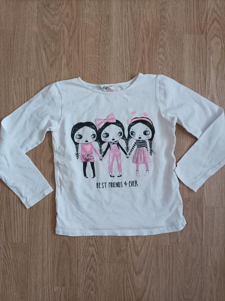 Dívčí tričko best friends h&m vel.122/128, h&m,122