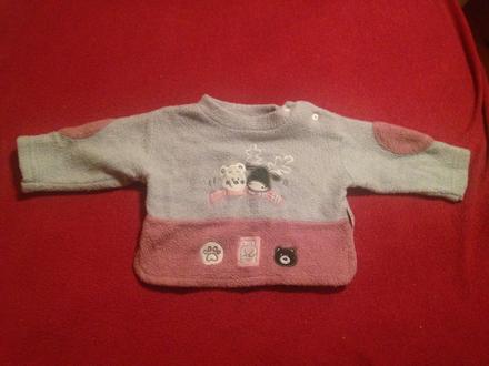 Zateplená  dívčí mikina medvídek a sob, 68