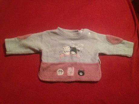 Zateplená  dívčí mikina medvídek a sob, 68