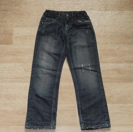 Černé/ tmavě šedé džíny - vel.128, f&f,128