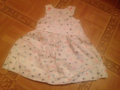 Nové dívčí šaty mušle, kotvy, hvězdice vl. 86 - 92, pepco,86