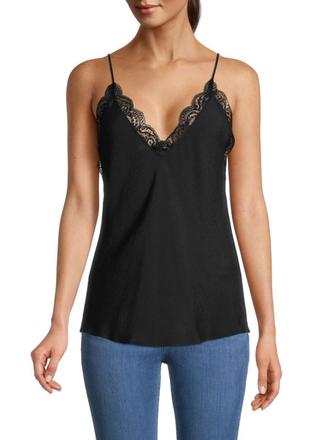 Hedvábný top s krajkou karl lagerfeld, 36