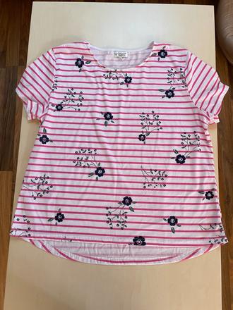 Pruhovné triko s kvítky, vel xl, fay louise, xl