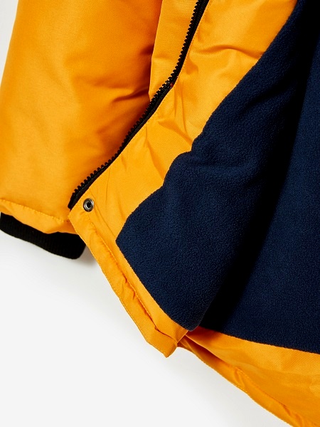 Hořčicová zimní parka s kapucí s kožíškem vel. 152, fox & bunny,152