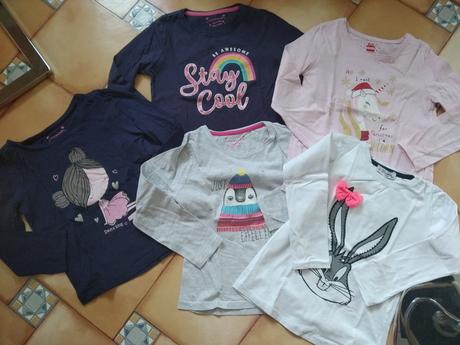 5x tričko dl. rukáv, primark,116