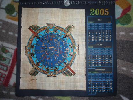 Papyrus nástěnný kalendář 2005-2006 egypt obrázky.,