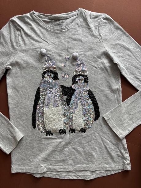 Triko šedé s flitri - v.11/12 let, f&f,152