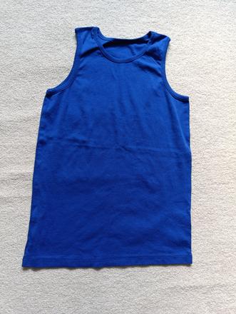 Bavlněný modrý nátělník m&s vel. ca 146/152, marks & spencer,146