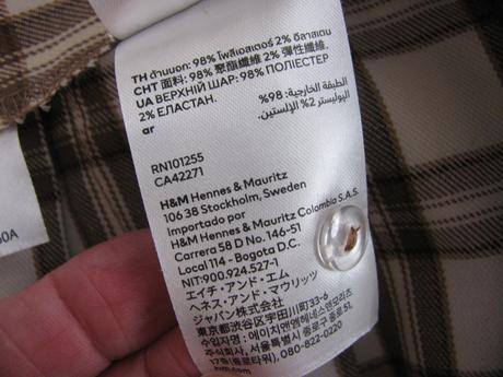 Dívčí skládaná sukně, hnědé káro h&m, h&m,146