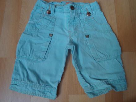 Kraťasy, tříčtvrťáky - tyrkysové, vel. 98, 98
