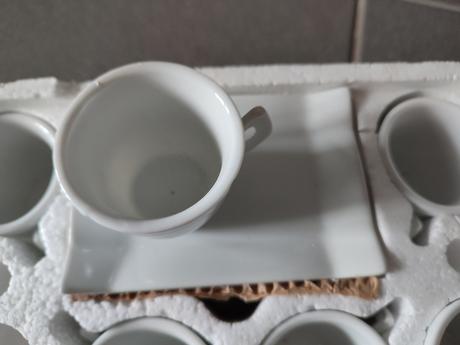 Sada 6 šálku,6 podšálku na expreso, 