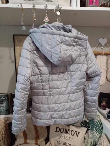 Šedá prošívaná bunda mohito basic s/158-164, mohito,s