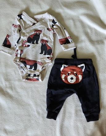 Set panda červená vel. 56, lindex,56