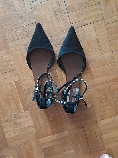 Sandálky s korálky, zara,41