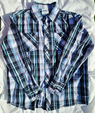 M149	chlapecká košile dl. rukáv vel. 140 - 146, yigga,140