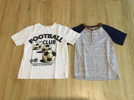 Dvě trika h&m - fotbal, h&m,122
