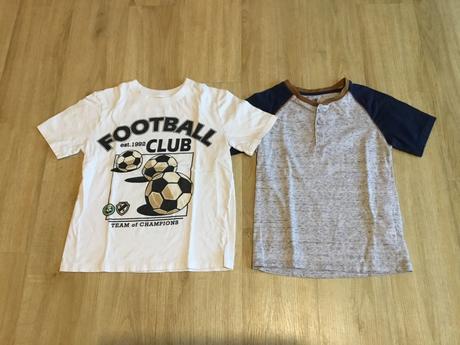 Dvě trika h&m - fotbal, h&m,122