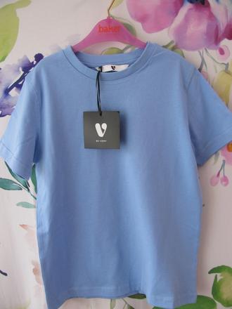 Bavlněné modré tričko-unisex, 128