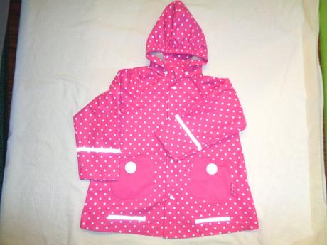 Luxusní růžová puntíkovaná  pláštěnka - kvalitní, playshoes,116