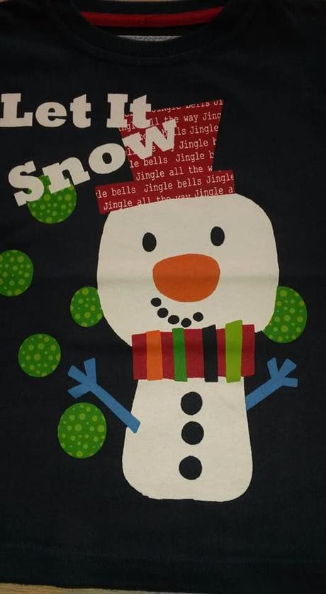 Bavlněné tričko se sněhulákem vel. 98, next,98