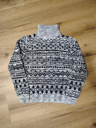 Dětský žakárový svetr s rolákem 152 reserved, reserved,152