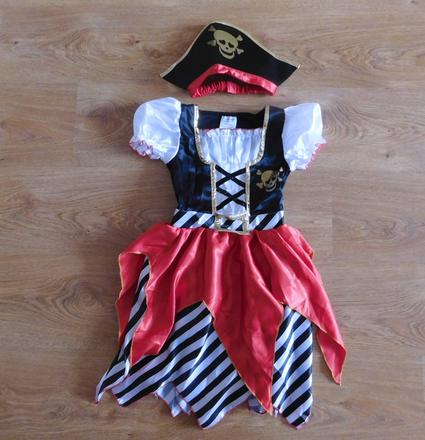 Dívčí kostým pirátka vel.110/116, 