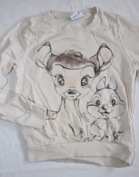 Va74 béžová mikina s bambim 7-8 let, disney,128