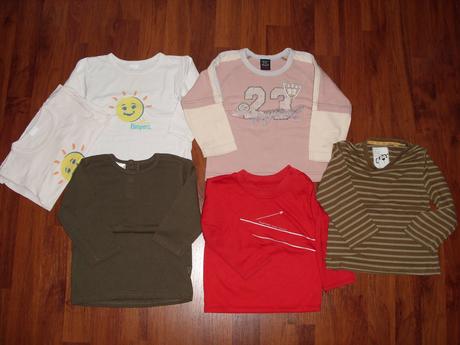 6x tričko s dl.rukávem vel.80-86, next,80