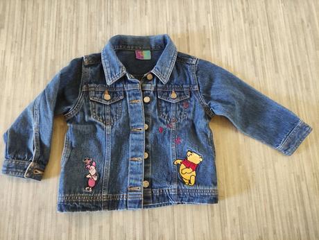 Riflová bunda s medvídkem pú, disney,86
