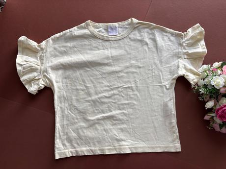 Triko světle žluté s volánky - v.122 zn. zara, zara,122