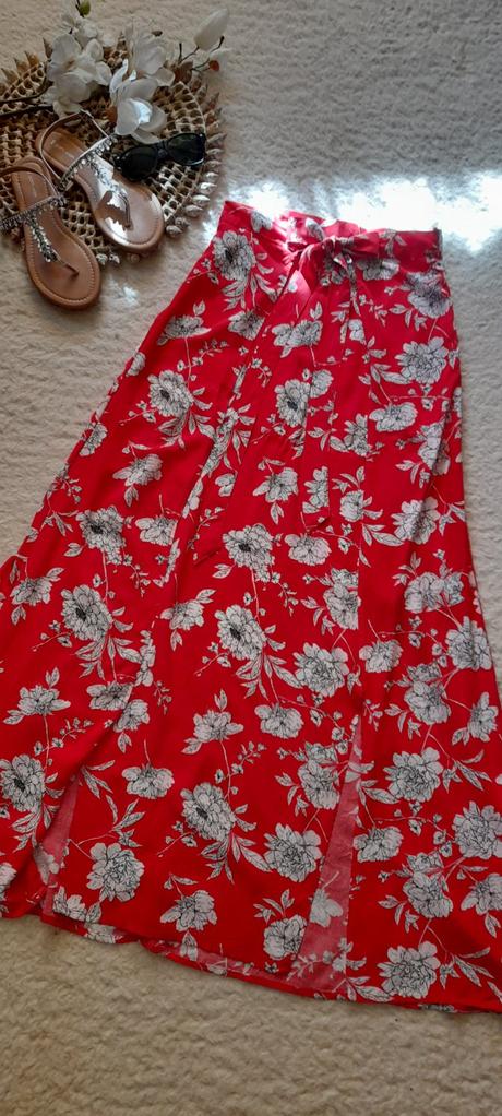 Amisu květovaná viskózová dlouhá sukně, amisu,38