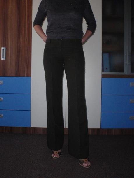 Kalhoty vel.38 khaki-tm. zelené, m