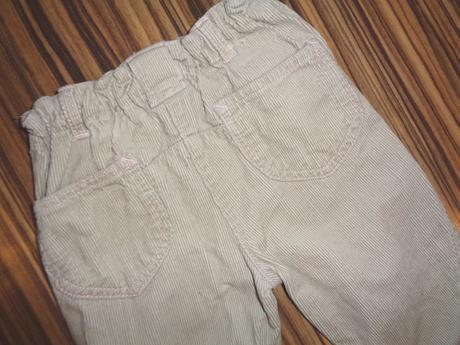 Krásné béžové vyšívané manžestráky, baby club,68