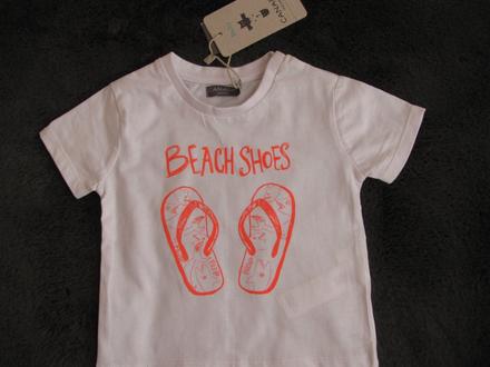 Bílé bavlněné tričko s žabkami, 68