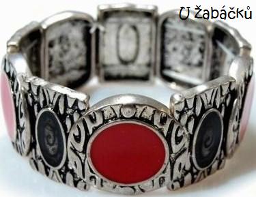 Kovový dámský náramek etno - varianta černý, 