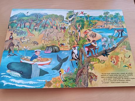 Velké leporelo se zvířátky velryba a pruhované ..., 