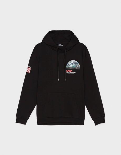 Mikina nasa bershka černá vel. m, bershka,m