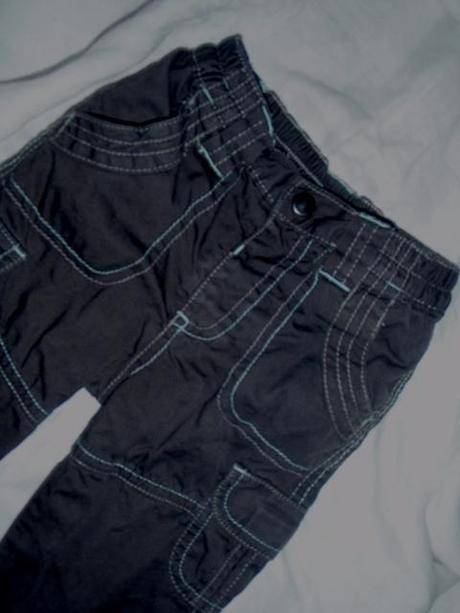 Nádherné podšité kalhoty - tyrkysové prošívání, george,68