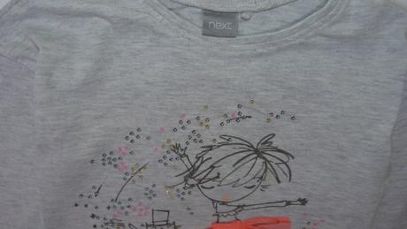 Bavlněné šedé tričko s holkou, next,92