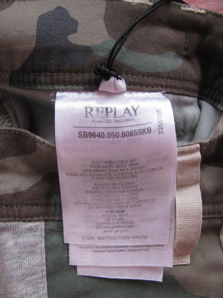 Elastické bavlněné maskáčové kraťasy-replay, replay,34
