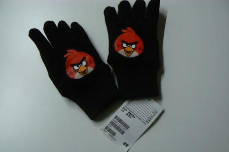 Fleece rukavice s angry bird, h&m,98