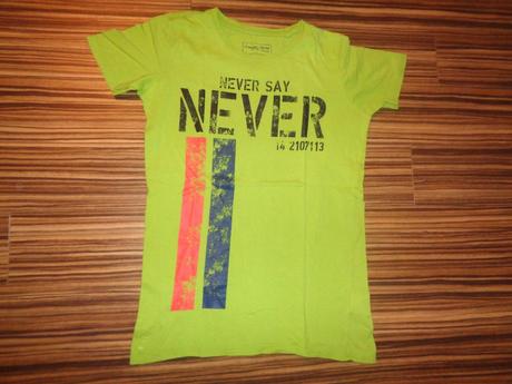 Super zelené bavlněné tričko s aplikací 158/164, chapter young,158