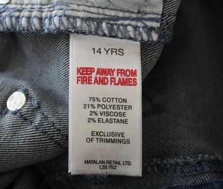 Džíny vel. 14 let, matalan,164