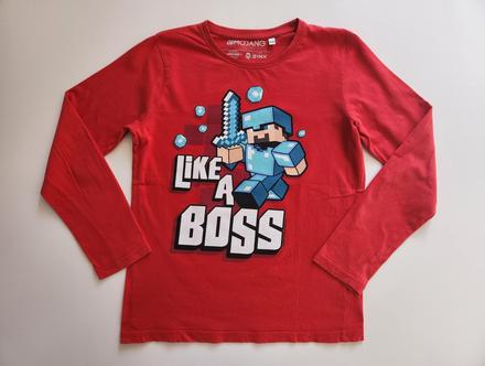 Minecraft triko s dlouhým rukávem vel. 152, c&a,152