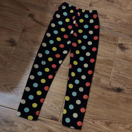 Zateplené legíny s barevnými kolečky, 134