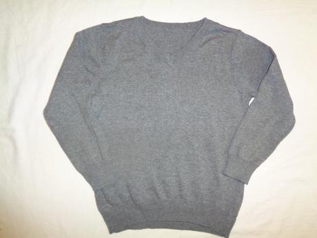 Krásný šedý melírovaný bavlněný svetr, george,122