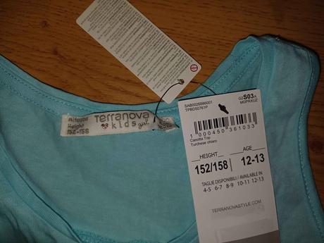 Dívčí tílko nové terranova, vel 152/158, terranova,152