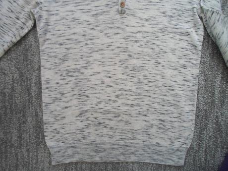 Krémový šedý svetr svetřík knoflíčky, reserved,146